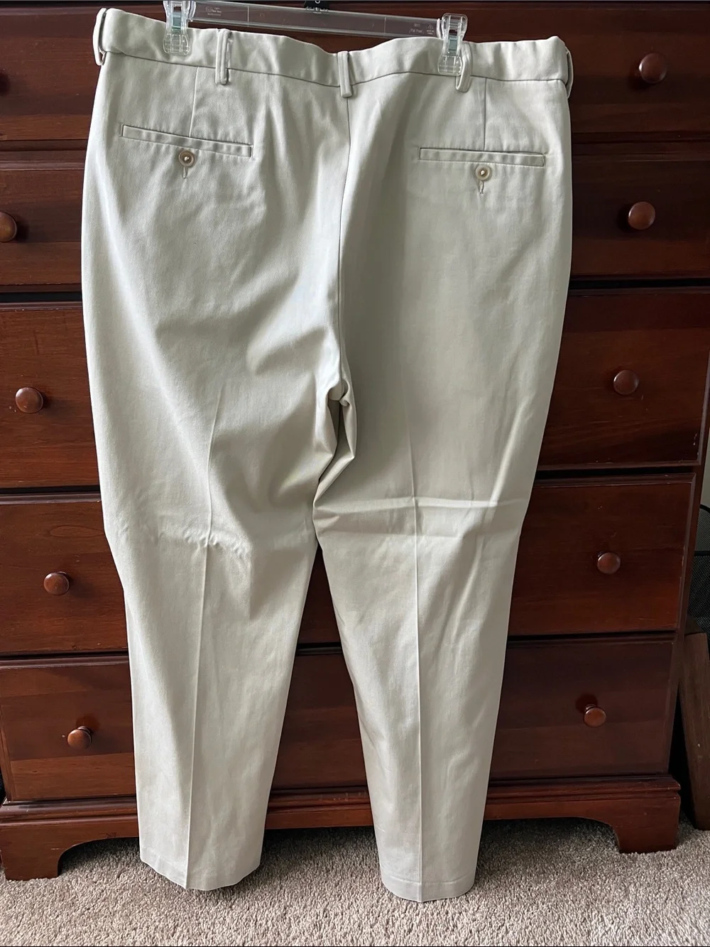 Haggar Men's Straight-Leg Chinos in Cream
